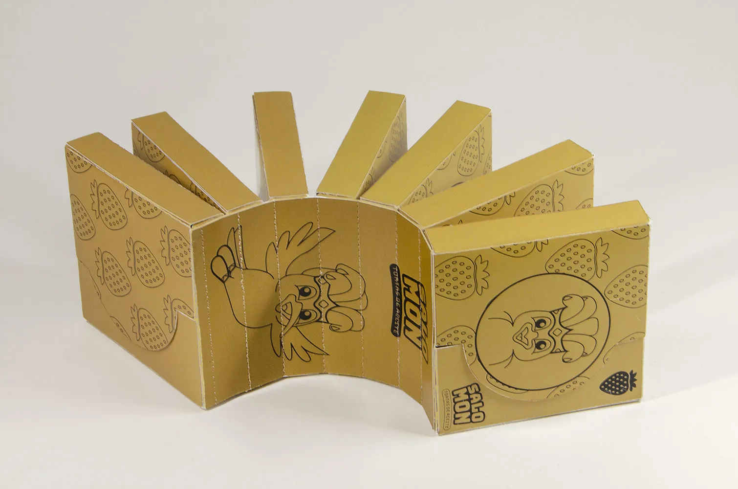 Packaging Tortas Salomón, acordeón, Manu Esbozo