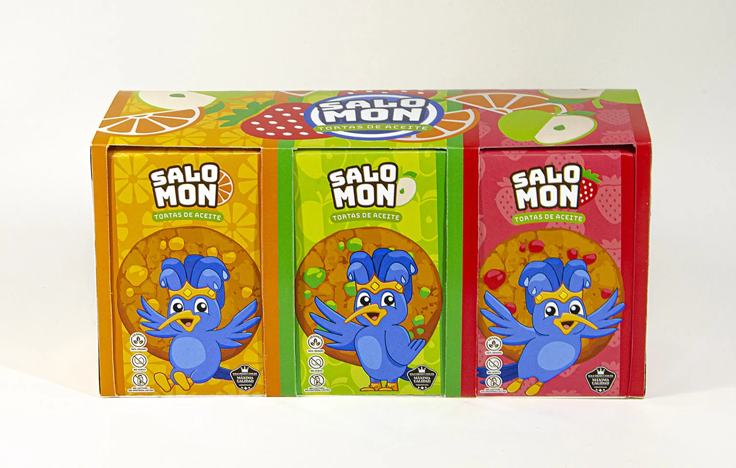 Packaging Tortas Salomón, vista frontal, Manu Esbozo